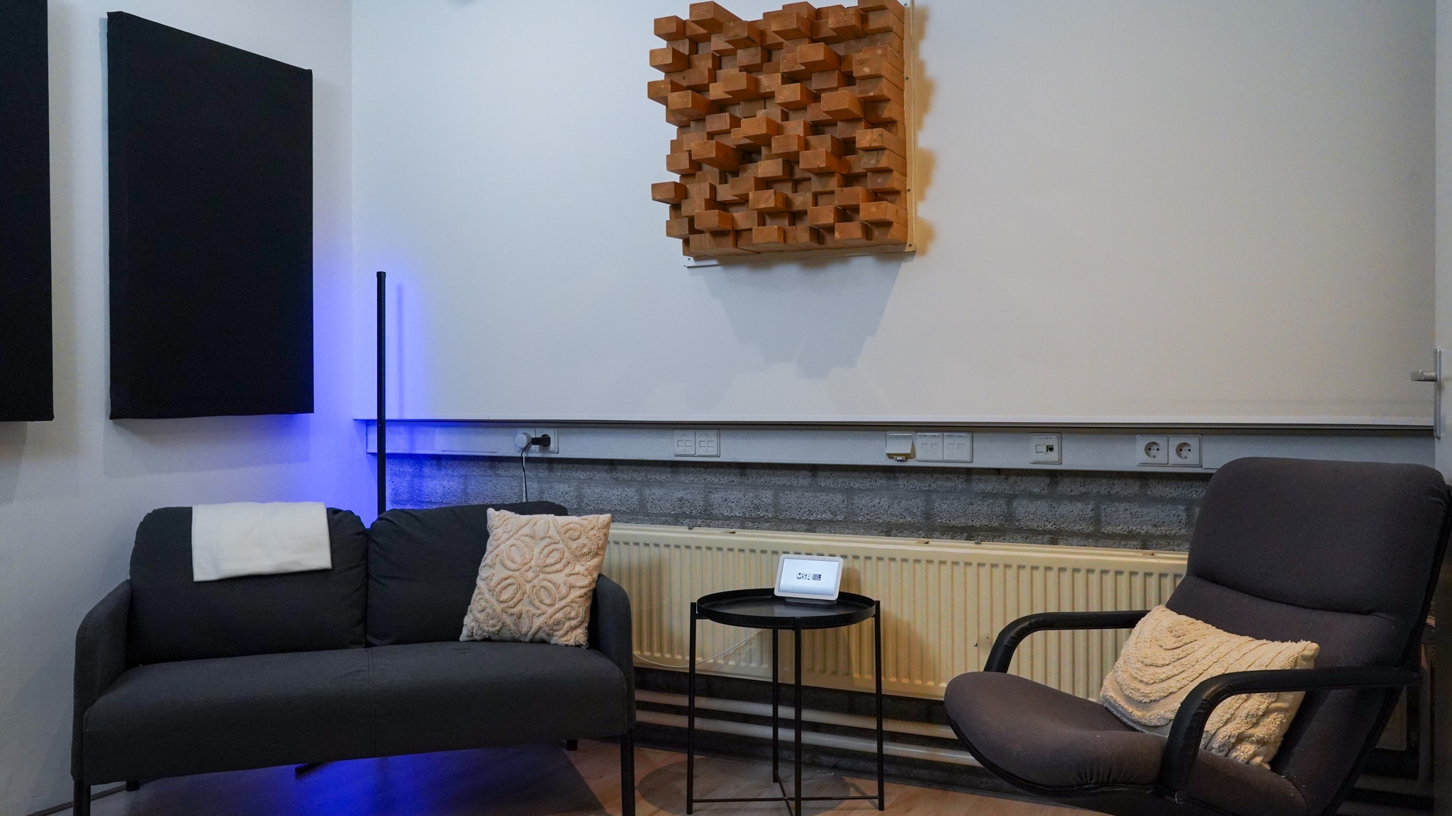 Mixomgeving met studio monitors